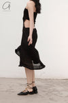 SWAYING/KNIT Crochet Backless Dress SW22SSL38 Black